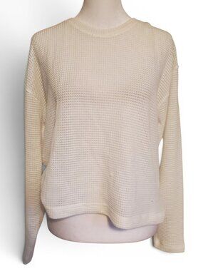 Stargazer Waffle Knit Flowy Long Sleeve Top Women's Size Large